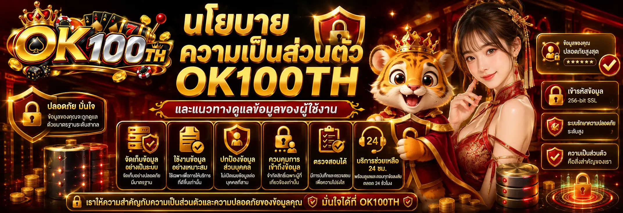 นโยบายความเป็นส่วนตัว OK100TH และแนวทางดูแลข้อมูลของผู้ใช้งาน
